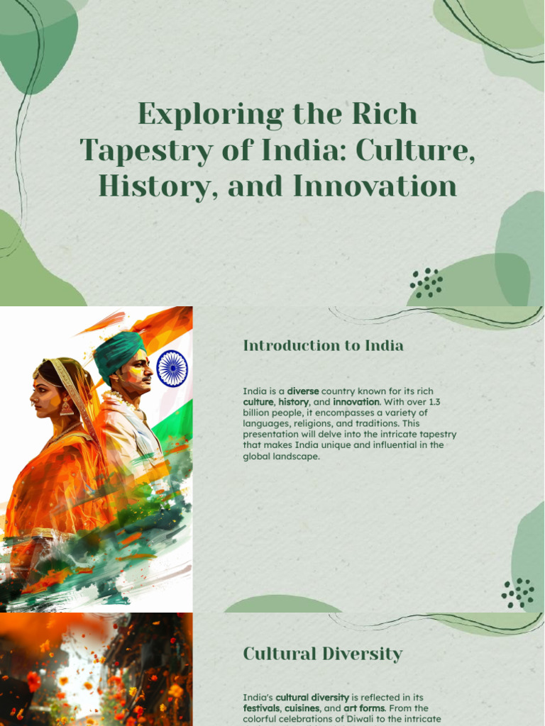 Exploring the Rich Tapestry of India Culture History and Innovation | PDF