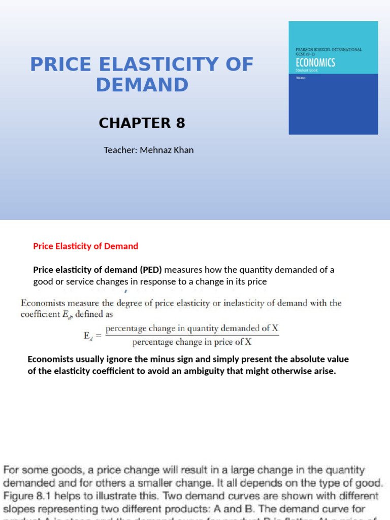 Understanding Price Elasticity of Demand | PDF | Demand | Price ...