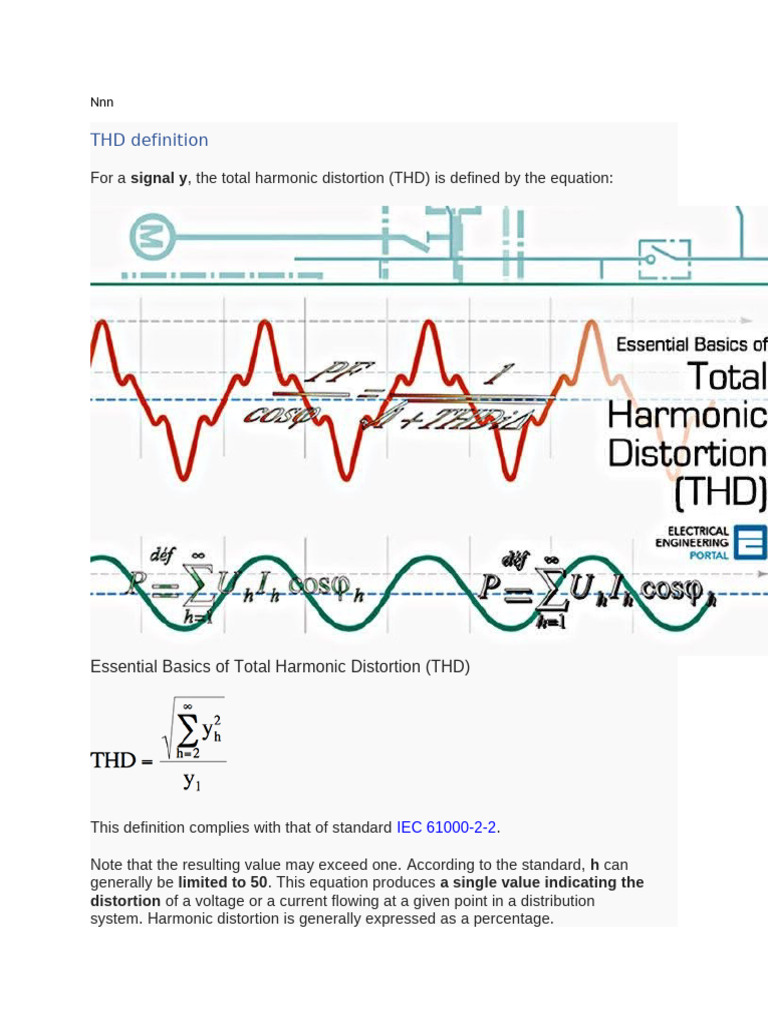 Total Harmonic Distortion Explained | PDF | Telecommunications ...