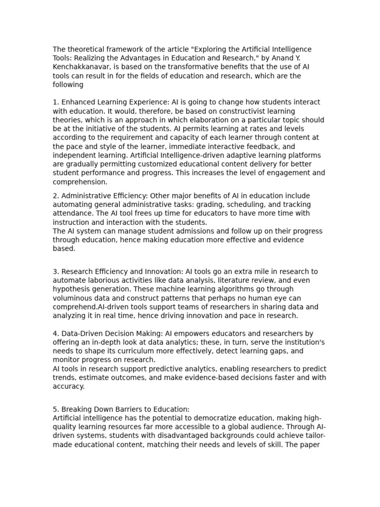 AI's Impact on Education and Research | PDF | Artificial Intelligence ...