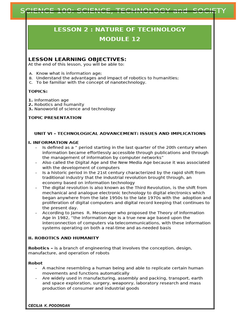 Module 12 Pdf Nanotechnology Robot