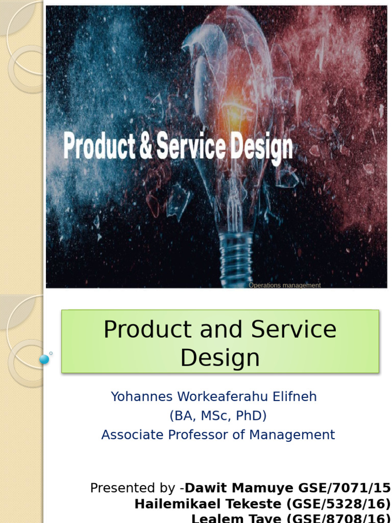 Product and Service Design Overview | PDF | Computer Aided Design ...