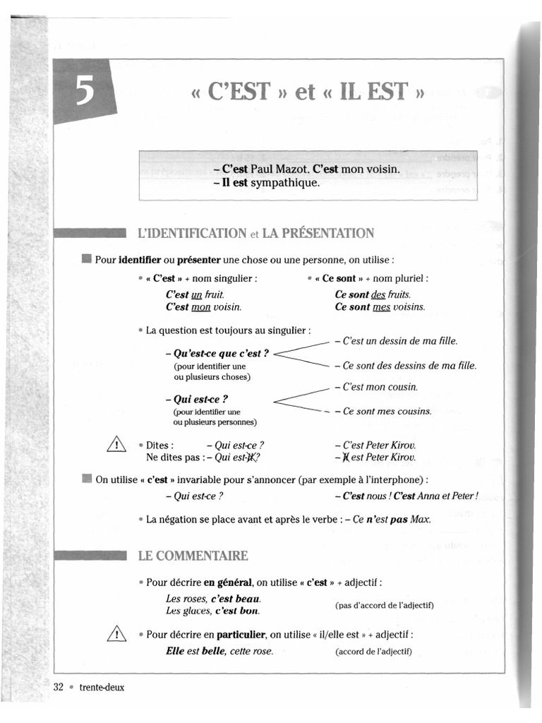 C'est ou il est : Exercices pratiques | PDF | Morphologie linguistique ...