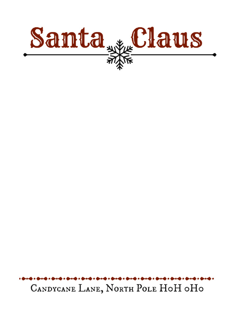 Santa Claus Stationary | PDF