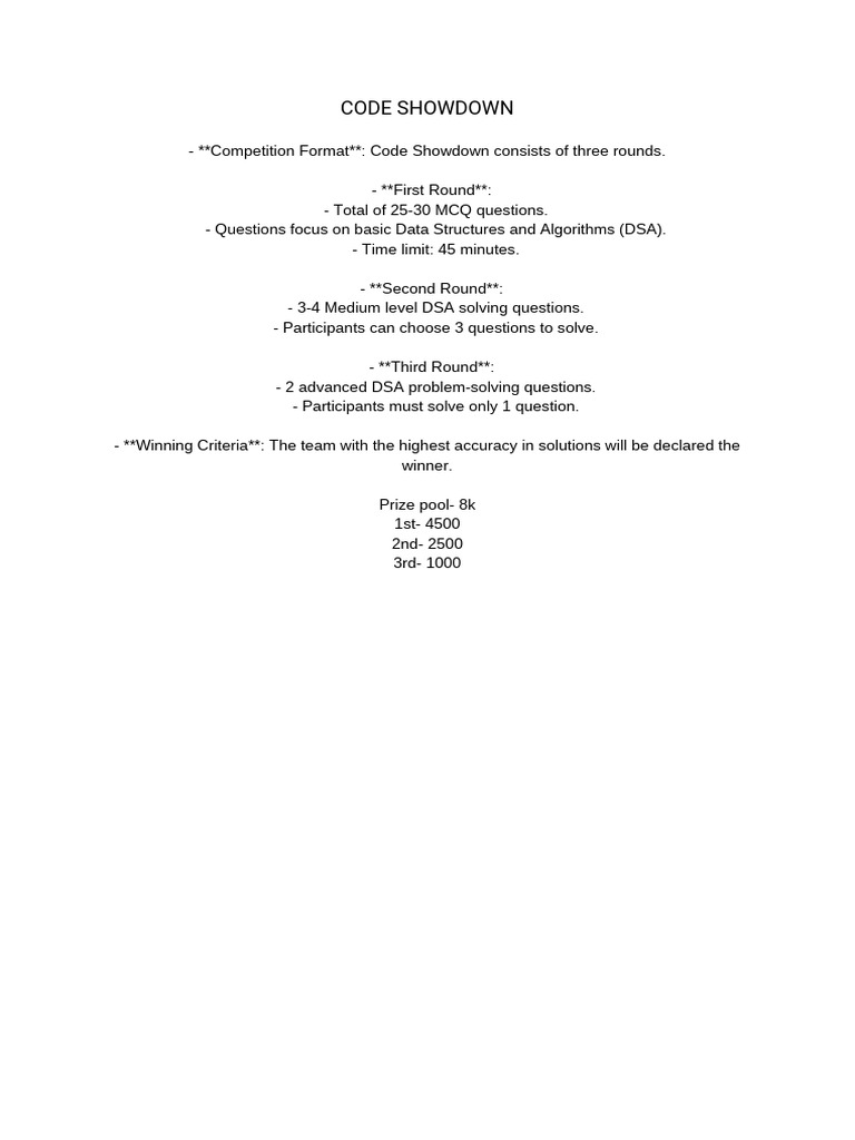 Code Showdown | PDF