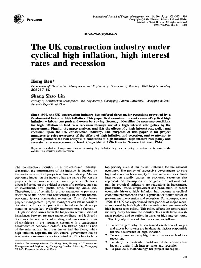Ren 1996 | PDF | Inflation | Interest