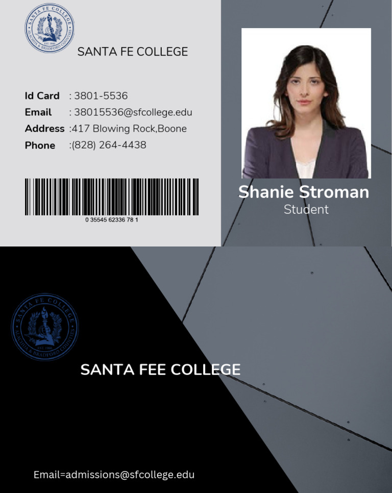 Gray Modern Professional ID Card | PDF