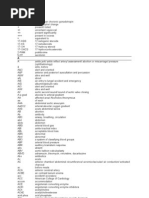 Medical Abbreviations