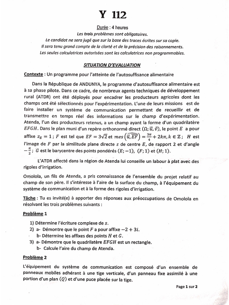 Bac D 2023 | PDF