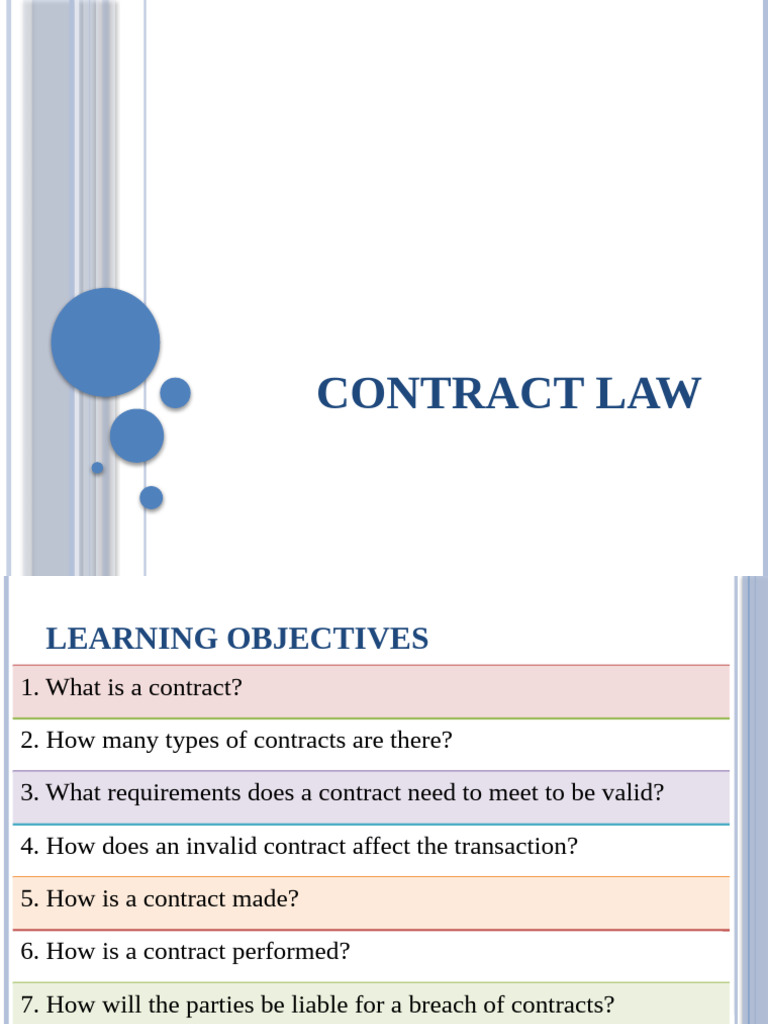 (BLaw) Week 10, 11, 12 - Contract Law | PDF | Breach Of Contract | Damages
