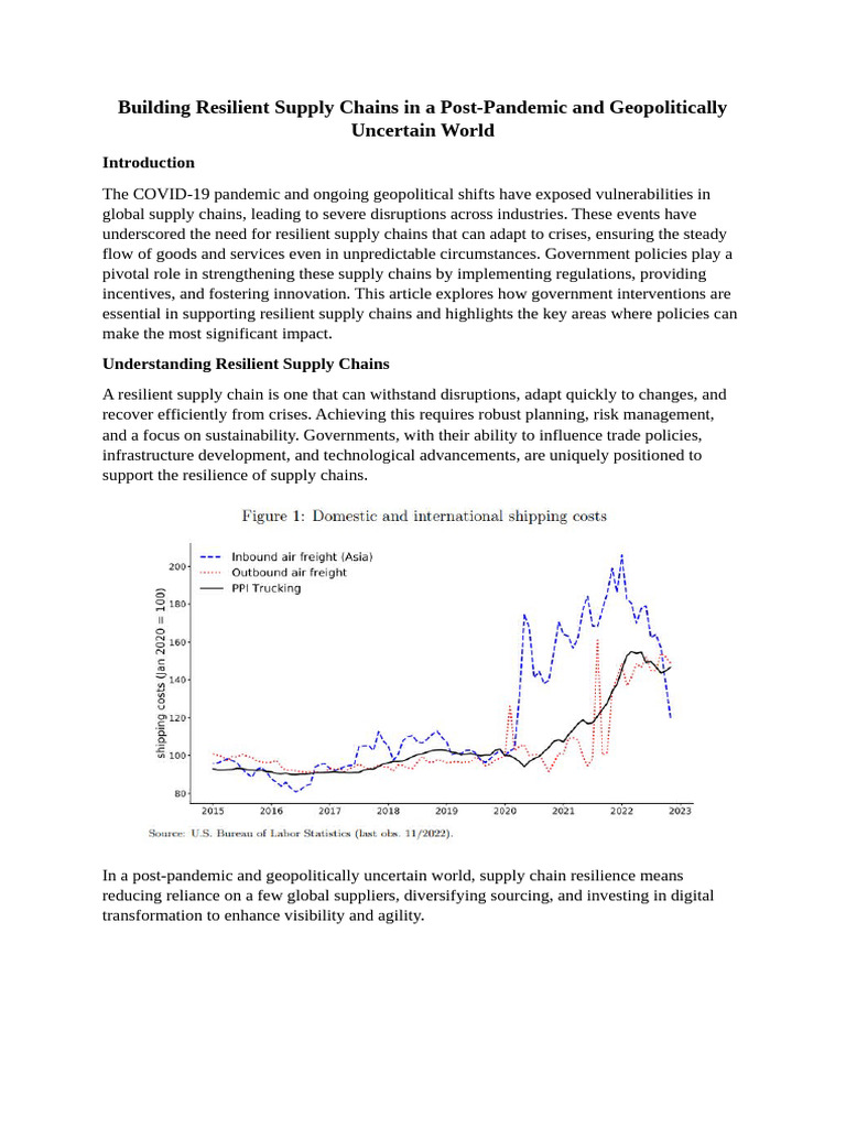 Building Resilient Supply Chains Post-COVID | PDF | Supply Chain ...