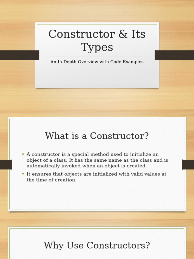 Constructor & Its Types | PDF