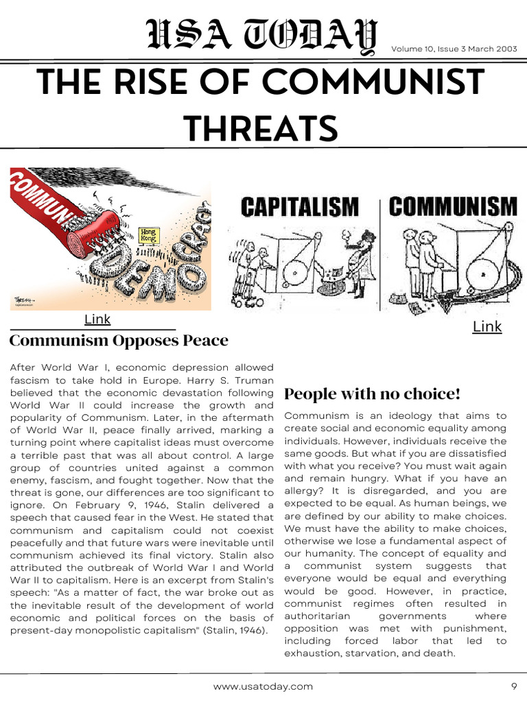 The Rise of Communist Threats | PDF | Marshall Plan | Communism