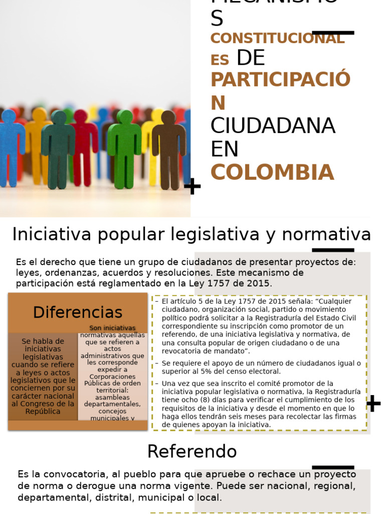 Mecanismos de Participación Ciudadana en Colombia | PDF | Gobierno ...