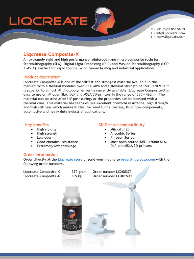 Liqcreate Composite-X Overview | PDF | Materials | Building Engineering