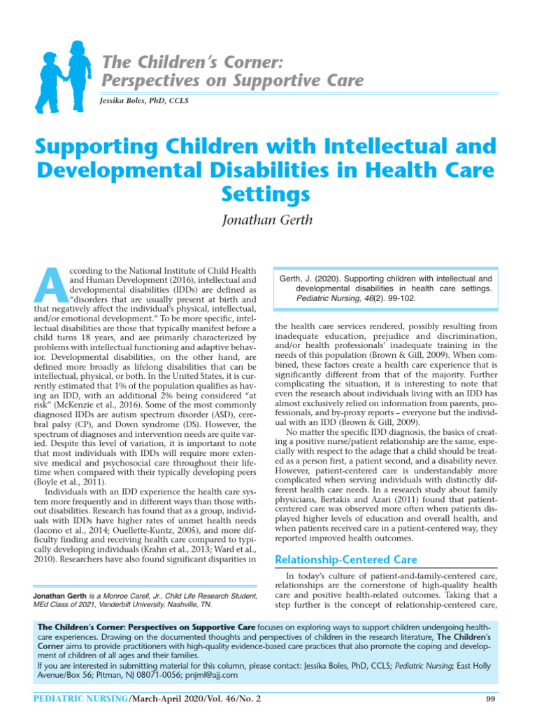 Supporting Children With Disabilities 1 | PDF | Autism Spectrum | Nursing
