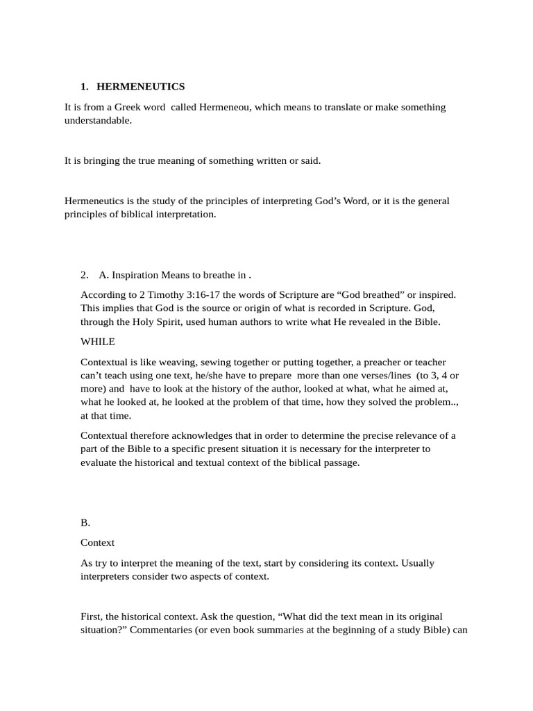 Understanding Hermeneutics and Homiletics | PDF | Sermon | Bible