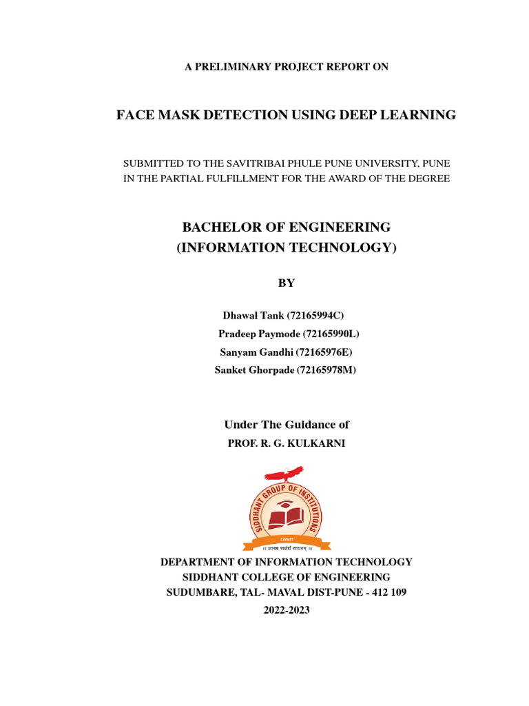 Face Mask Detection Report 2 | PDF | Artificial Neural Network | Python ...