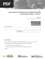 Prova Caed 2025 2° Ano Lingua Portuguesa - ESCRITA EP0204 | PDF