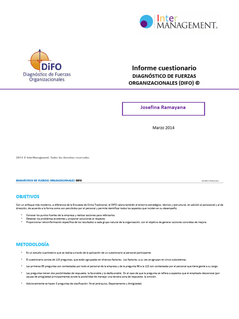 Informe DIFO | PDF | Business | Evaluación de desempeño