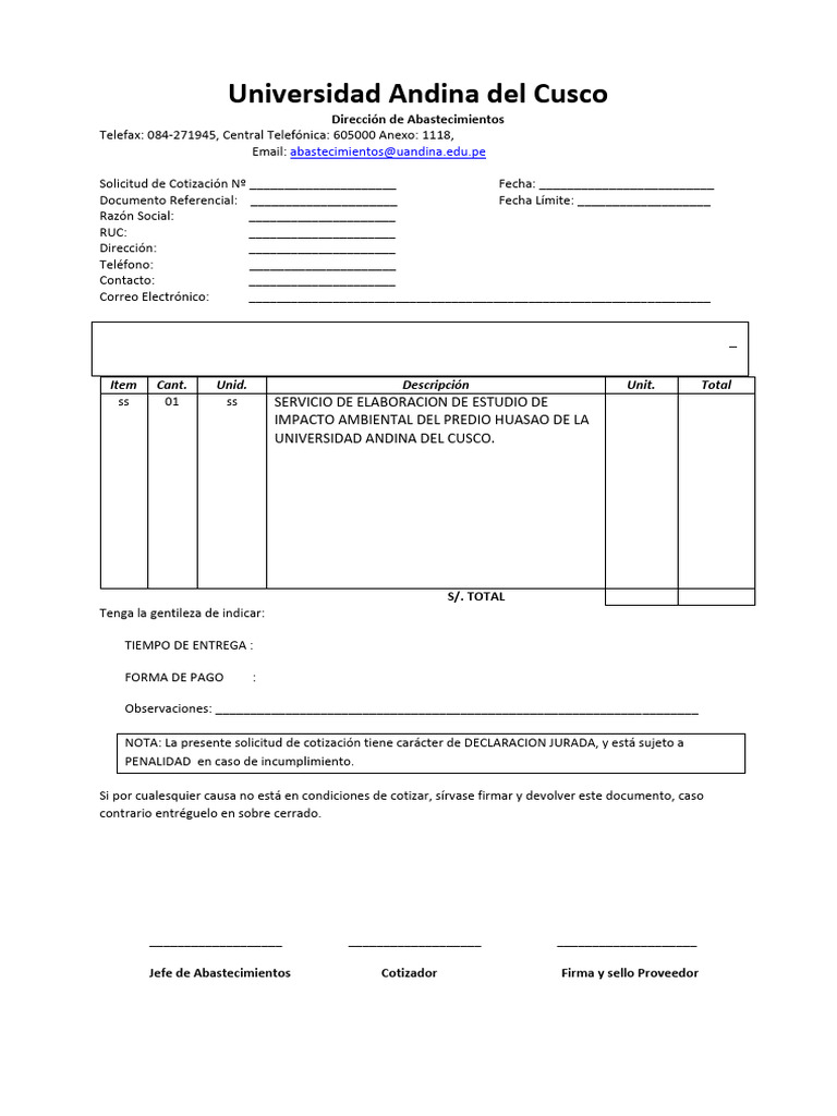 Formato de Cotizacion | PDF