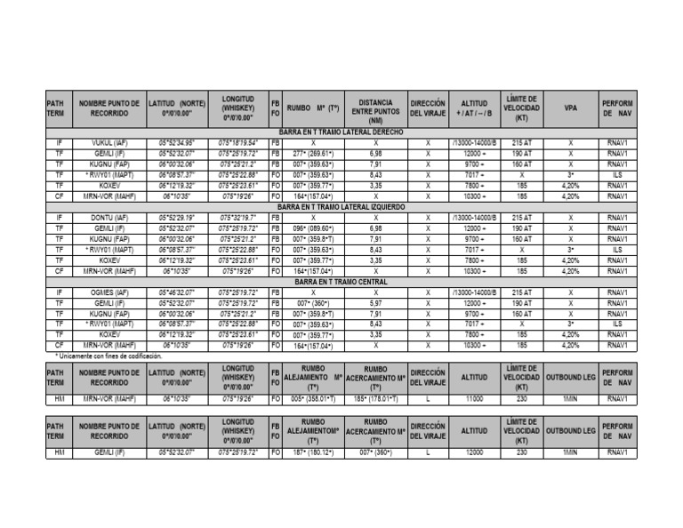 IAC - ICAO - ILS Y RWY 01 (Tabular Description) | PDF