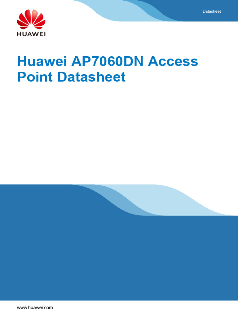 Huawei AP7060DN Access Point Specs | PDF | Ieee 802.11 | Computer Network