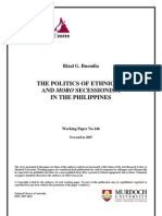 The Politics of Ethnicity and Moro Secessionism in The Philippines