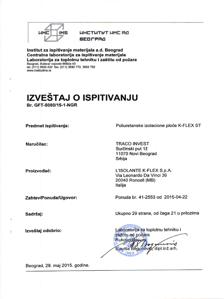 A - K Flex-Atest Izolacija K-FLEX | PDF