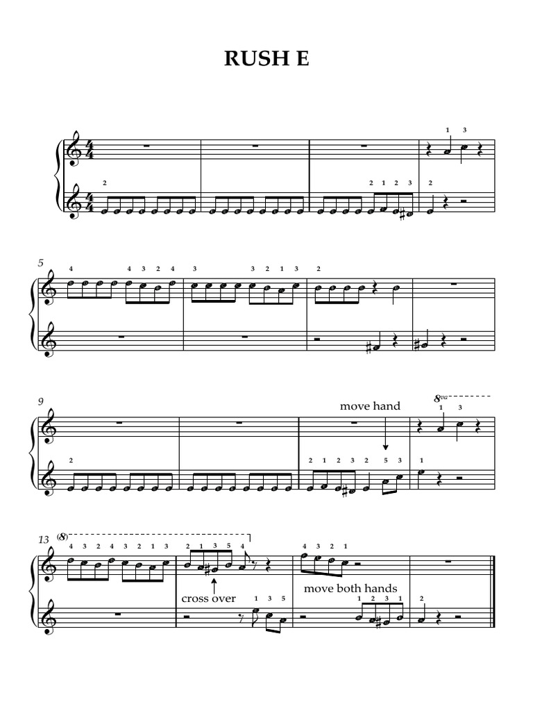 RUSH E - Full Score | PDF