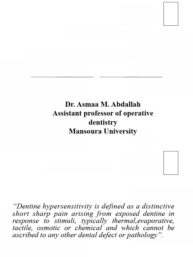 Dentin Hypersensitivity: Treatment Insights | PDF | Dentin | Human Tooth