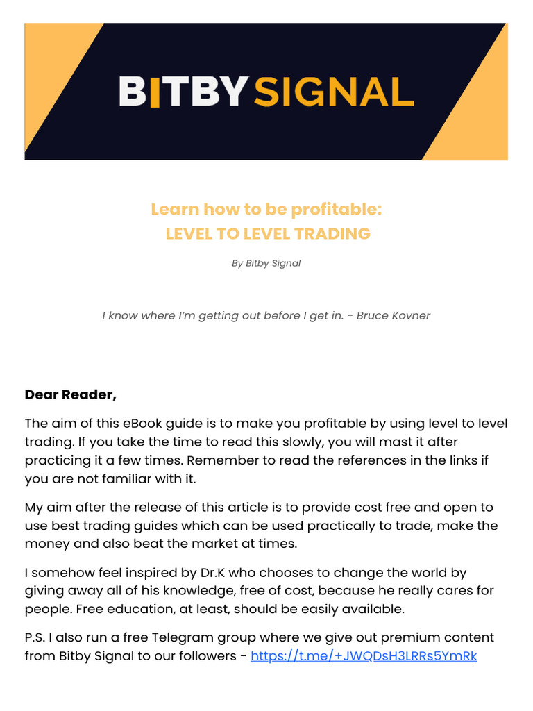 Master Level to Level Trading Guide | PDF | Order (Exchange)