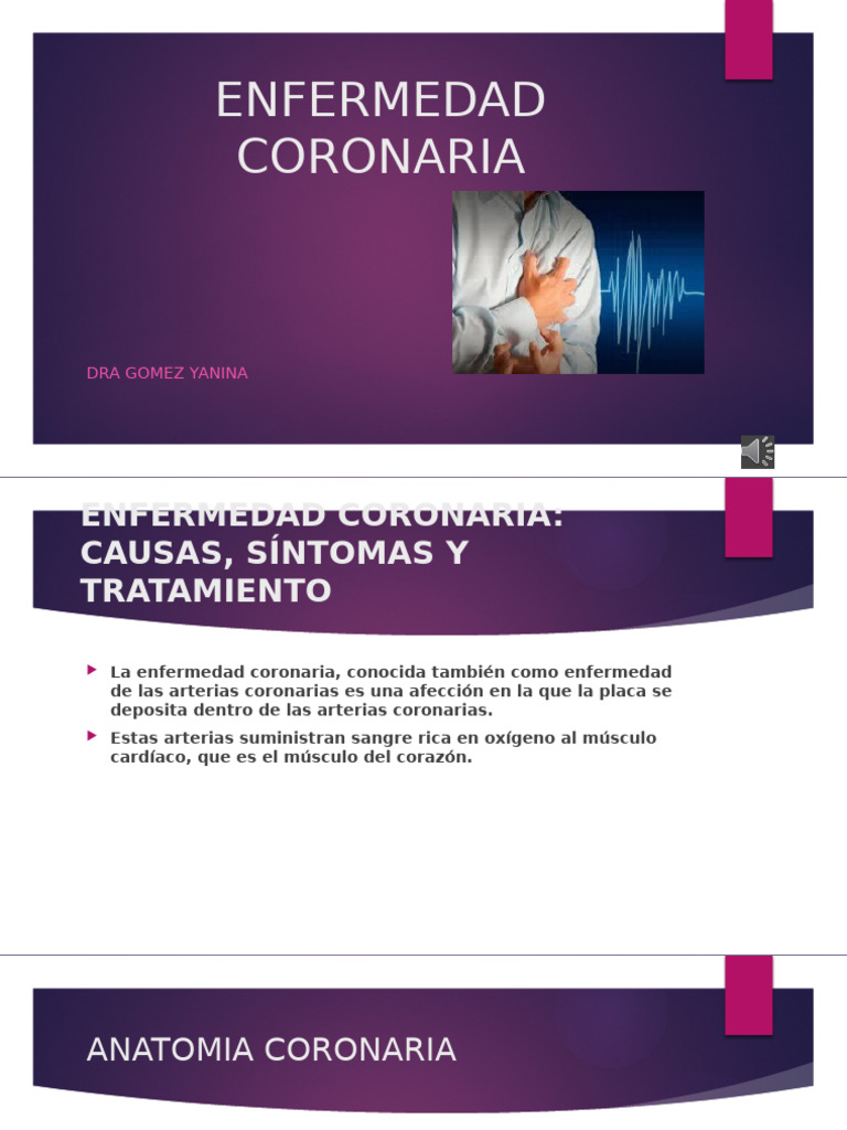 Enfermedad Coronaria: Causas y Tratamiento | PDF | Infarto de miocardio ...