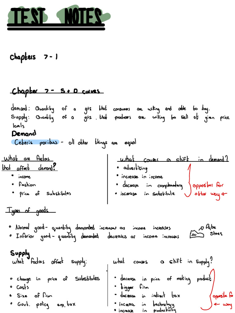 Test Notes (Micro) 1-10 | PDF
