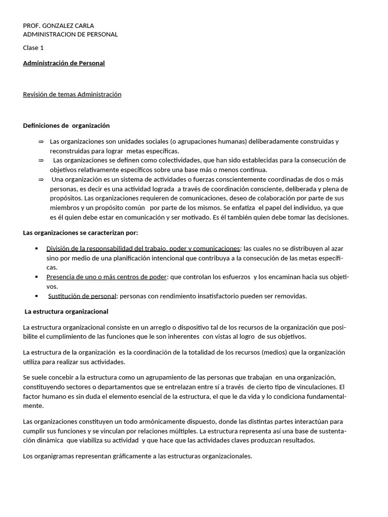 Estructura y Delegación en Organizaciones | PDF