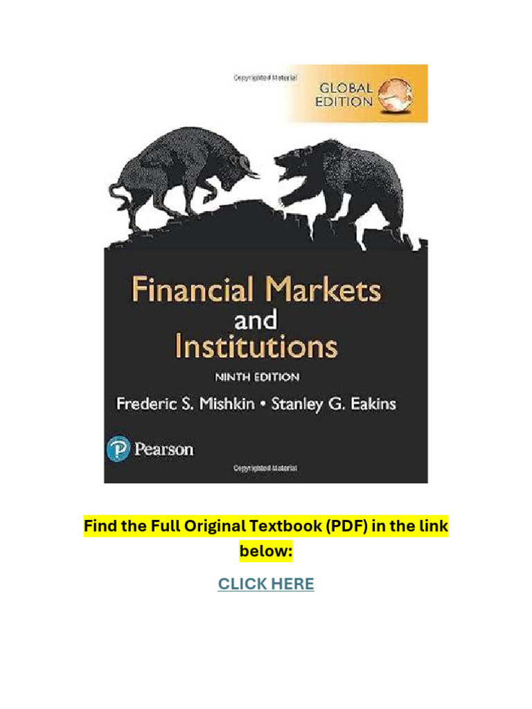 Financial Markets and Institutions 9th Edition PDF | PDF