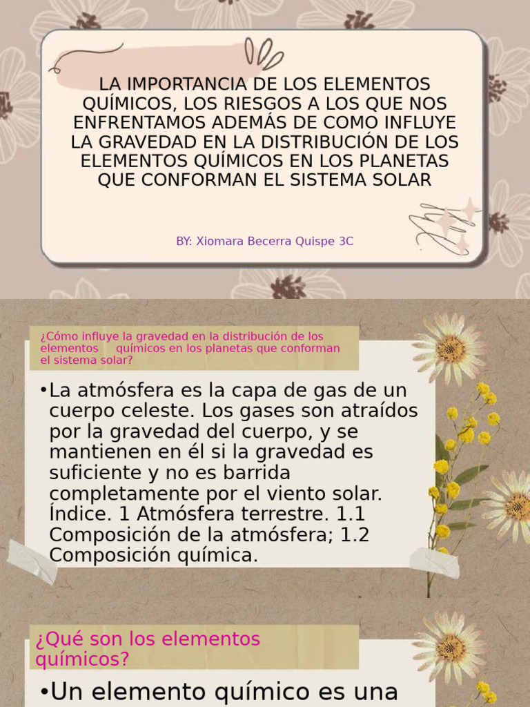 La Importancia de Los Elementos Químicos, Los | PDF