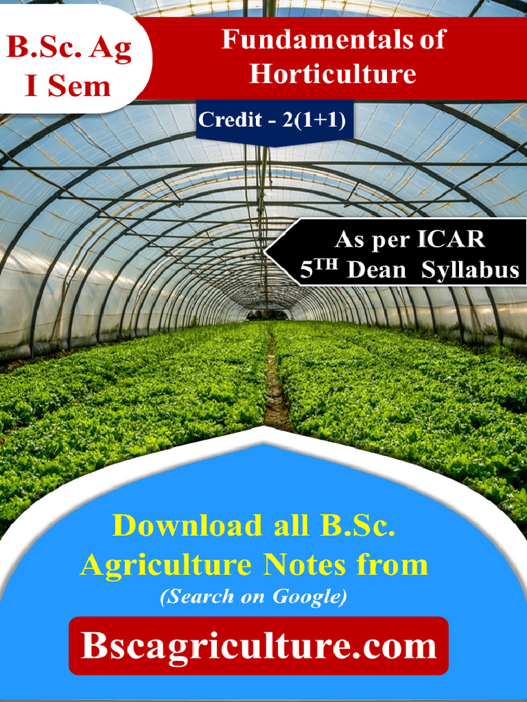 Fundamentals of Horticulture Overview | PDF | Soil | Horticulture