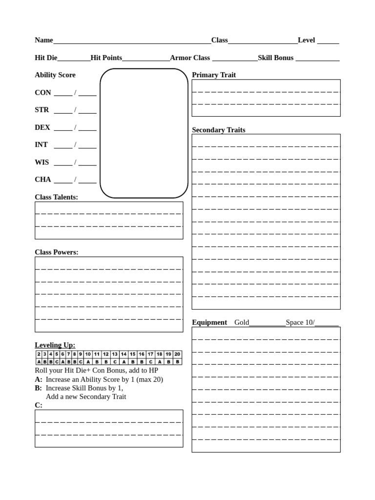 5B Char Sheets and Charts | PDF