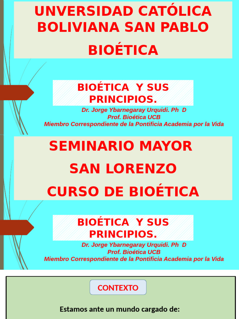 Principios de Bioética y Dignidad Humana | PDF | Bioética | Moralidad