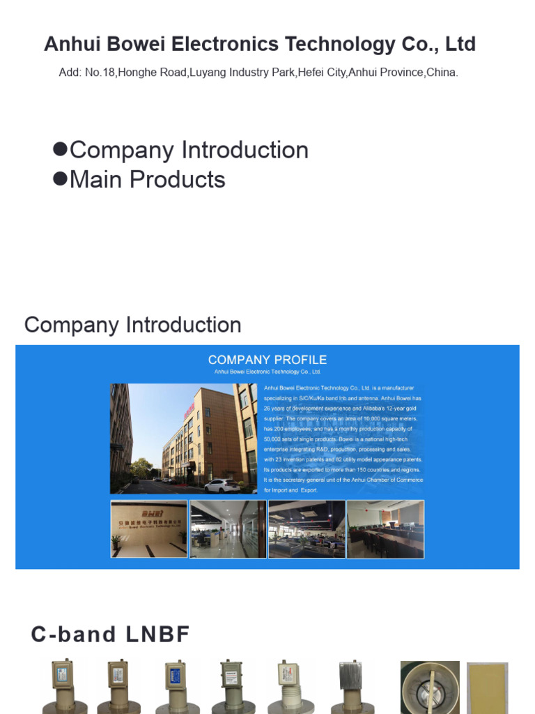 Catalog - Anhui Bowei | PDF | Hertz | Telecommunications