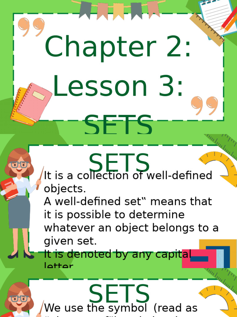 Gec 4 Chapter 2 Lesson 3 Sets | PDF | Set (Mathematics) | Mathematics