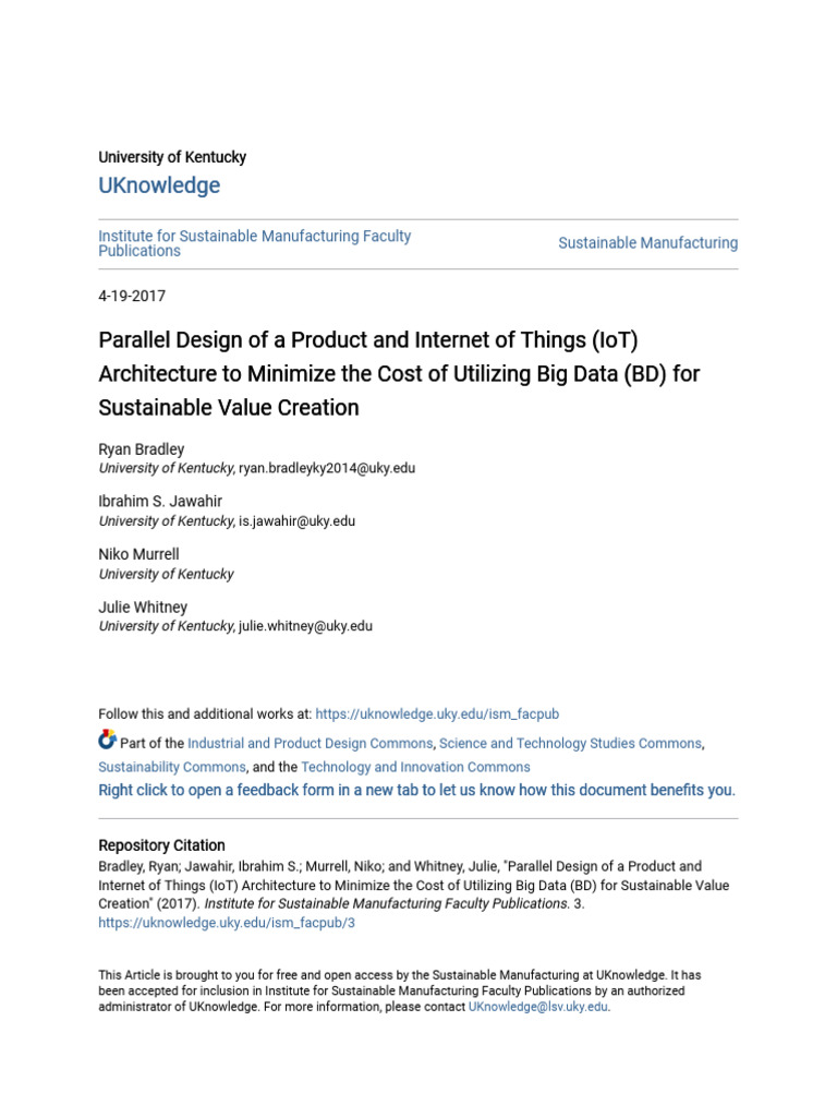 IoT Architecture for Cost-Effective Big Data | PDF | Internet Of Things ...