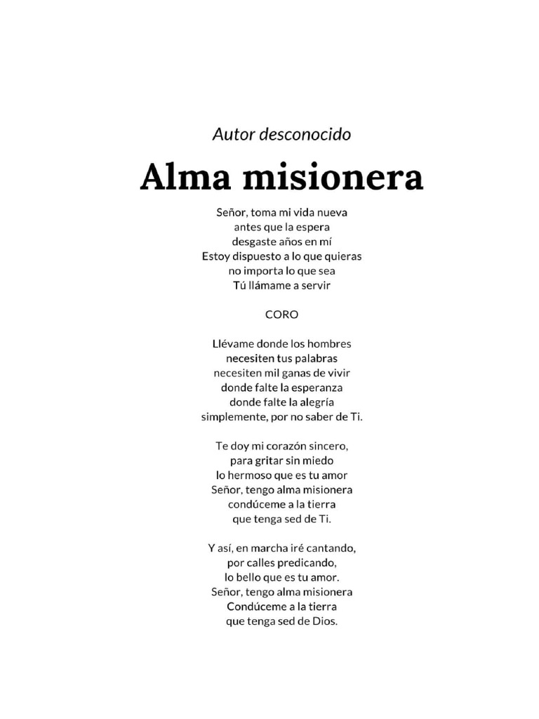 Alma Misionera | PDF