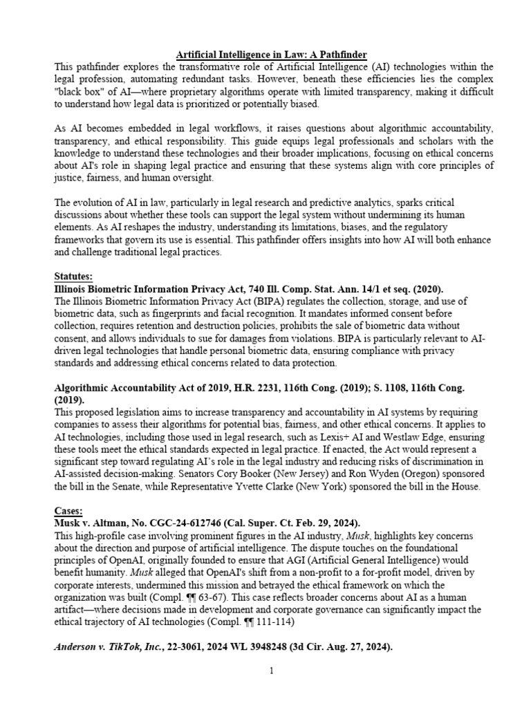AI's Impact on Legal Ethics and Practice | PDF | Machine Learning ...