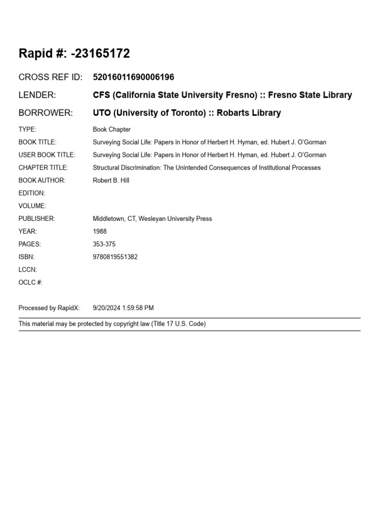 Hill Robert Structural Discrimination PDF