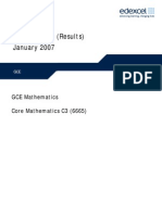 GCE Mathematics Core Mathematics C3 (6665) Mark Scheme January 2007