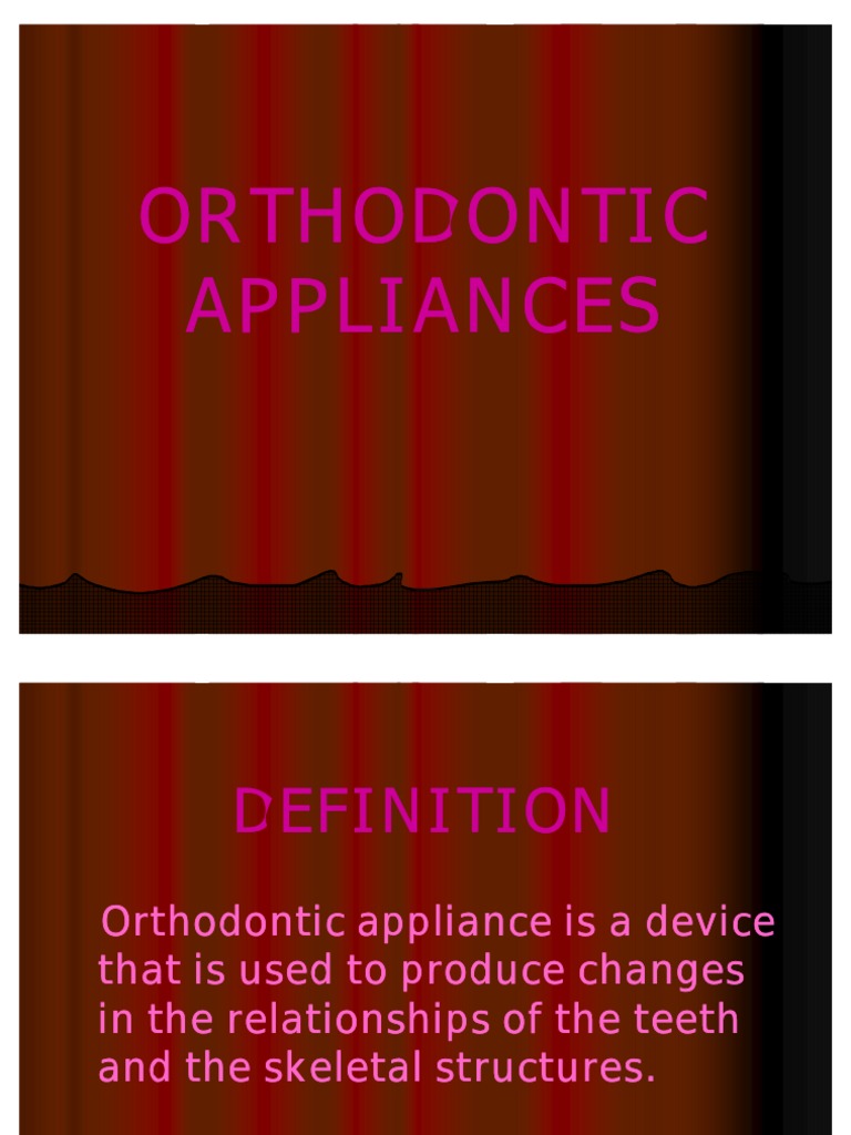 Orthodontic Appliances PDF