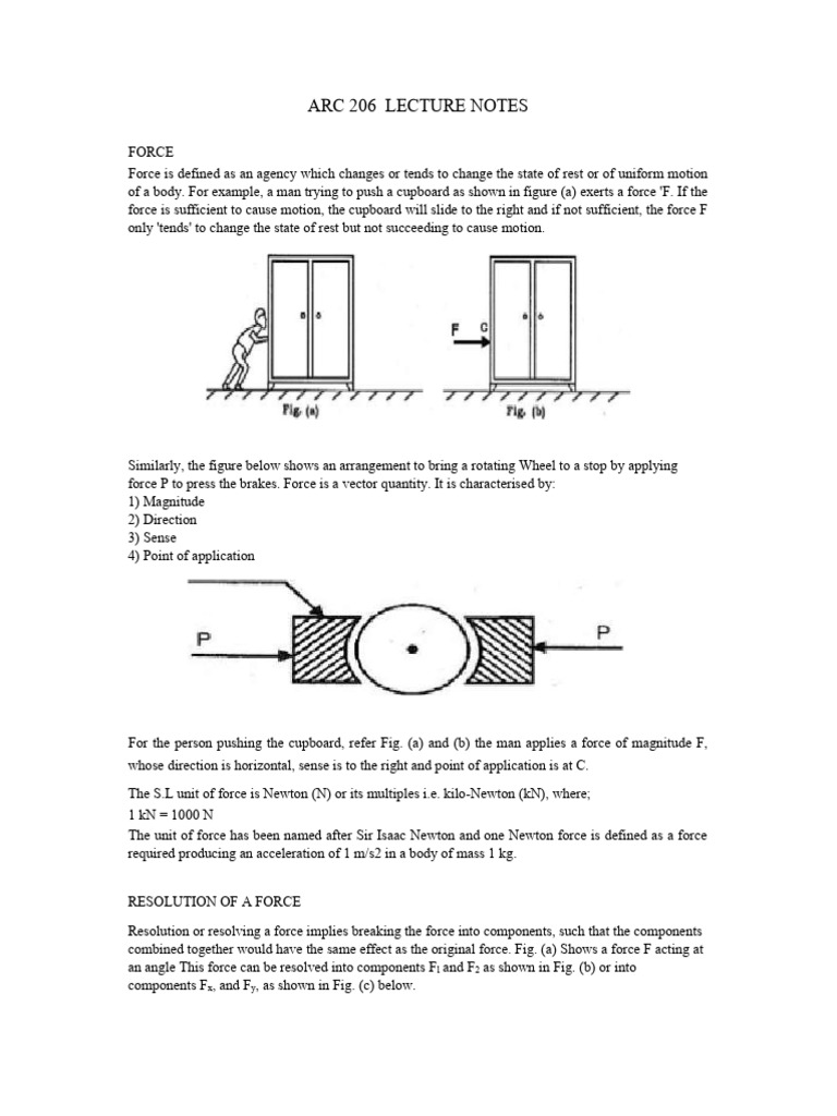 Arc 206 - Notes - 2024 - 075255 | PDF | Bending | Beam (Structure)