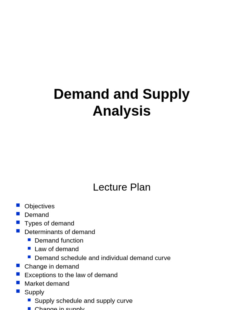 Demand and Supply Analysis | PDF | Demand | Supply And Demand